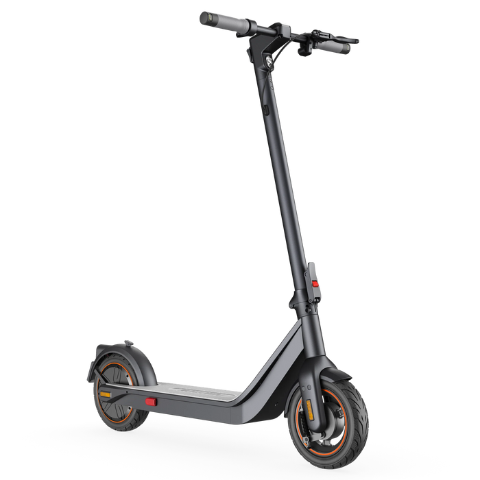 Gray electric scooter on a white background