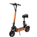 Orange and black electric scooter on a white background