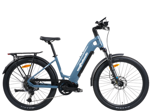 Wattwheels Bighorn LS V5 electric bike in Misty Blue, low step frame