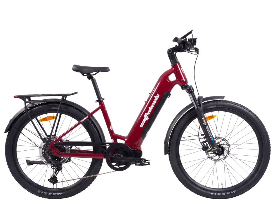 Wattwheels Bighorn LS V5 electric bike in Moroccan Red, low step frame