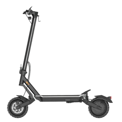 Black electric scooter on a white background