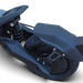 Rear wheel and coil suspension of the Electric Scooter Shop Punk Roamer electric scooter in matte black finish