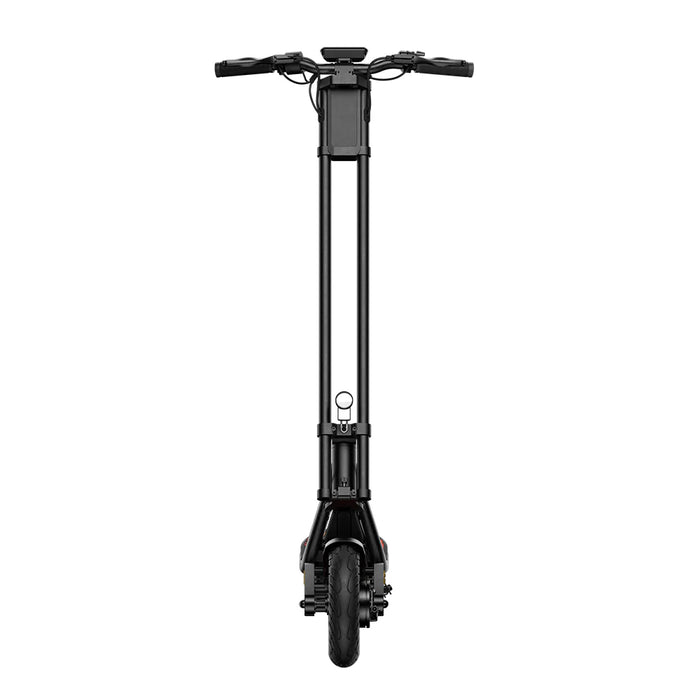 Black electric scooter on a white background