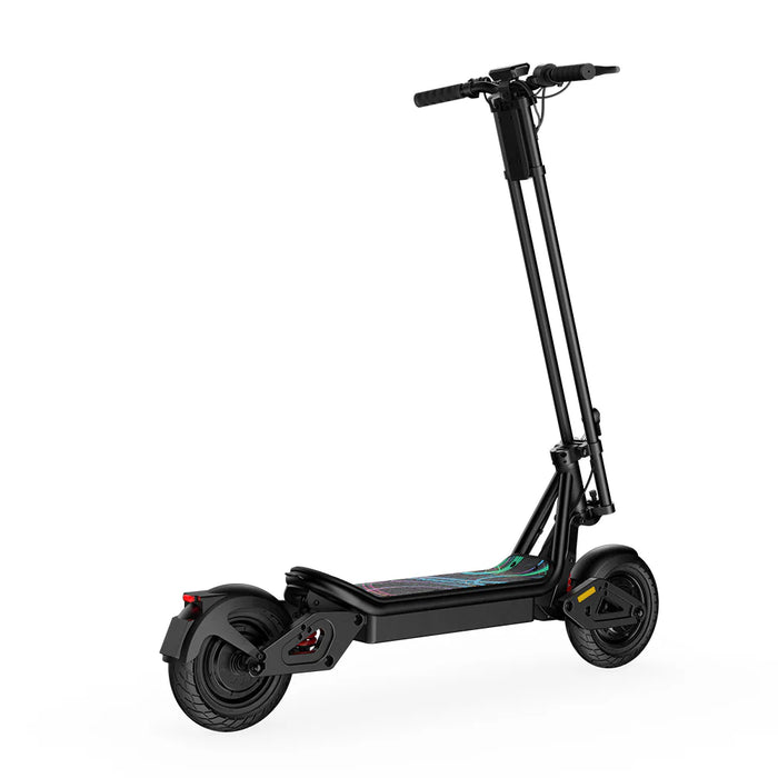 Black electric scooter on a white background
