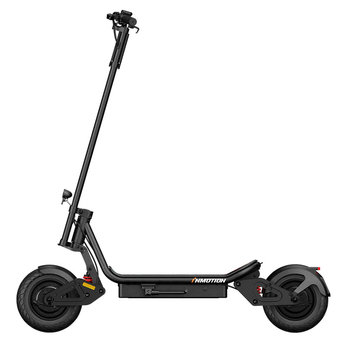 Black electric scooter with 'IMOTION' branding on a white background