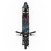 Black electric scooter with colorful design on a white background